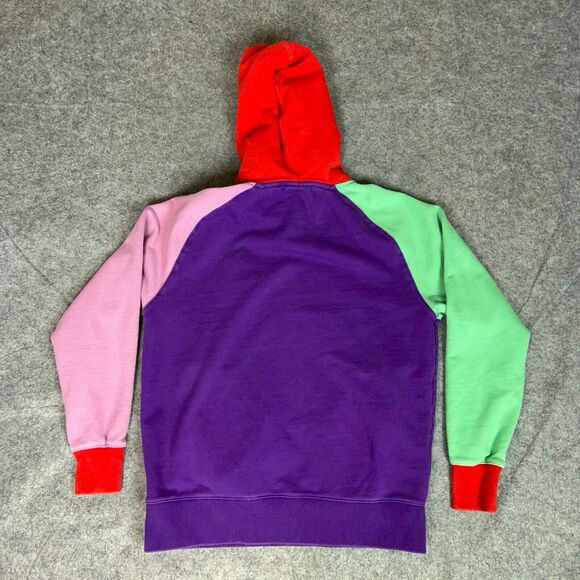 Teddy Fresh Mens Hoodie Medium Purple Pink Sweatshirt Sweater Preppy Lounge Top - Picture 7 of 10